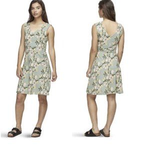 Patagonia Light Sage Floral Midi Dress